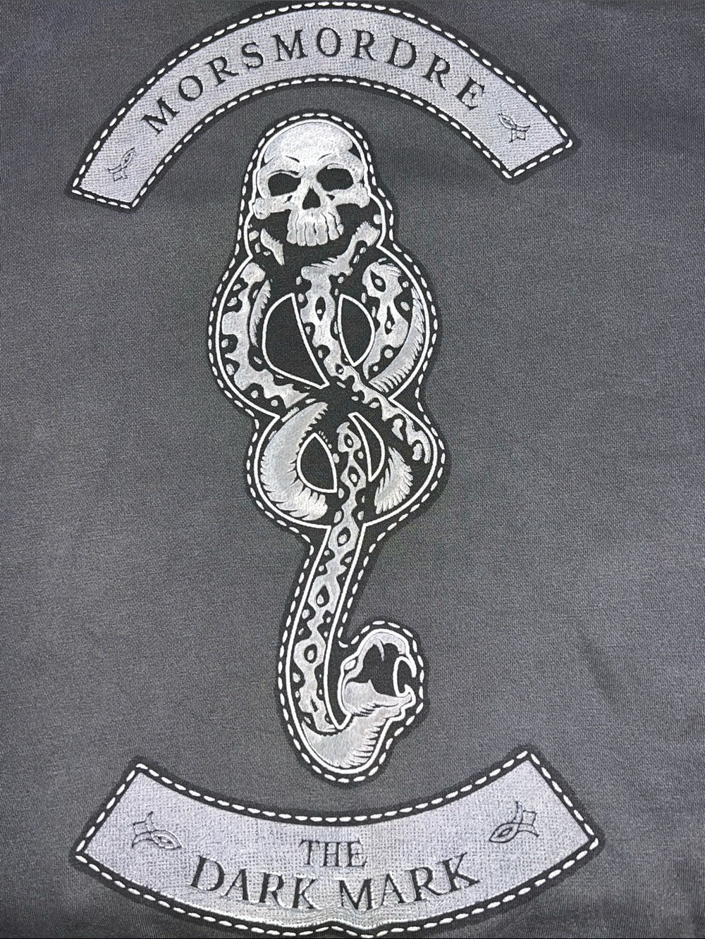 Men's Black Harry Potter 90’s Morsmordre The Dark Mark Skull & Snake M